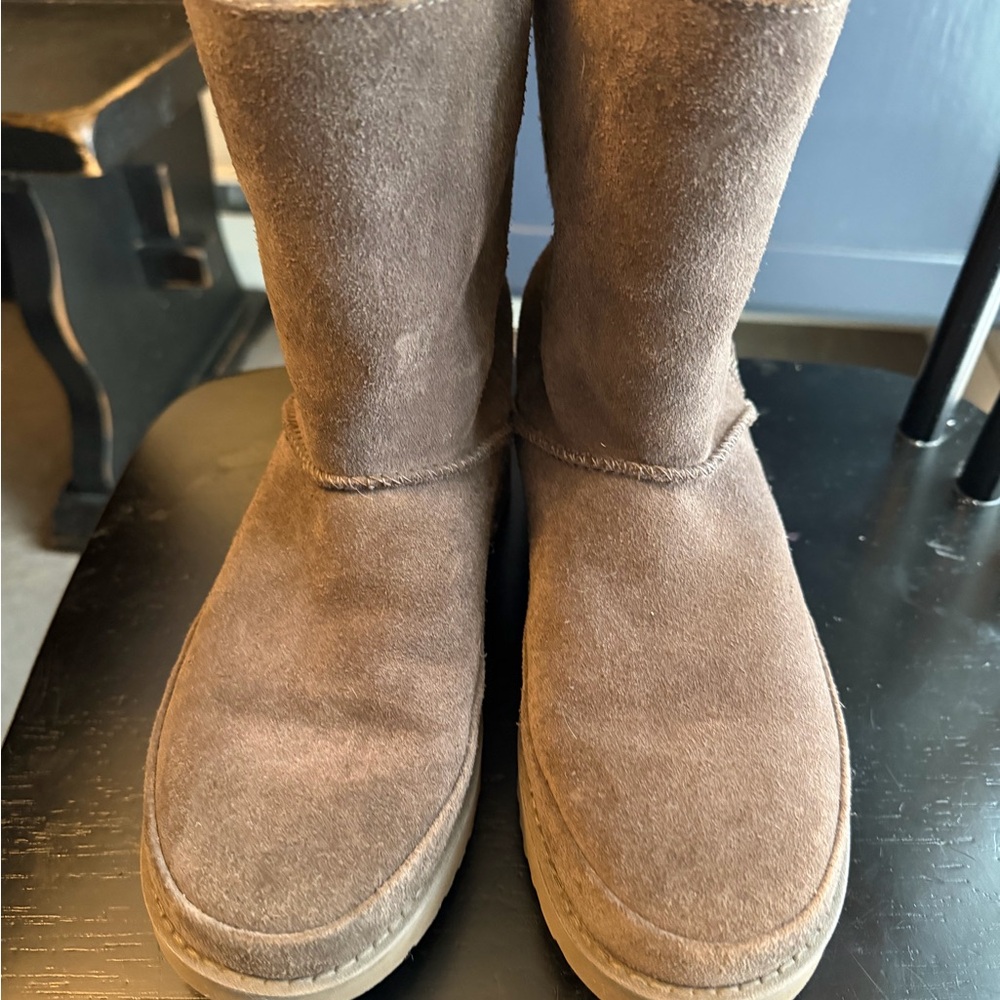 Grey Suede Boots